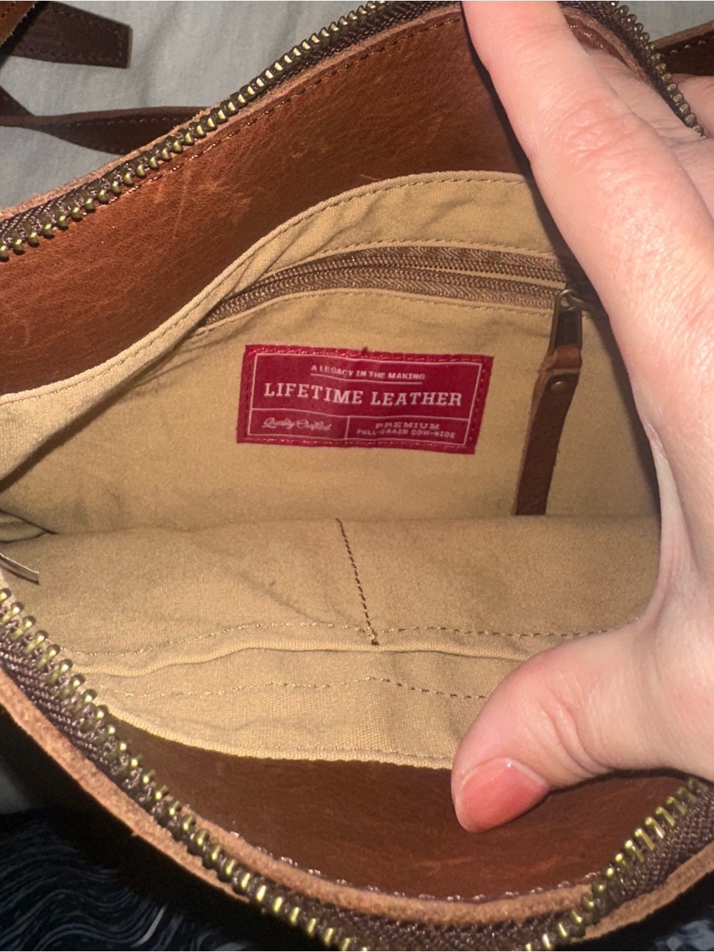 Duluth Trading Co. Lifetime Leather Sling Crossbody Bag - Picture 7 of 11